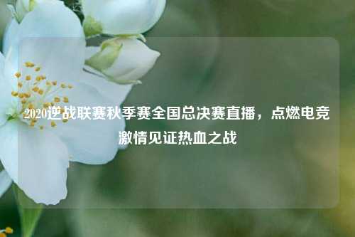 2020逆战联赛秋季赛全国总决赛直播，点燃电竞激情见证热血之战
