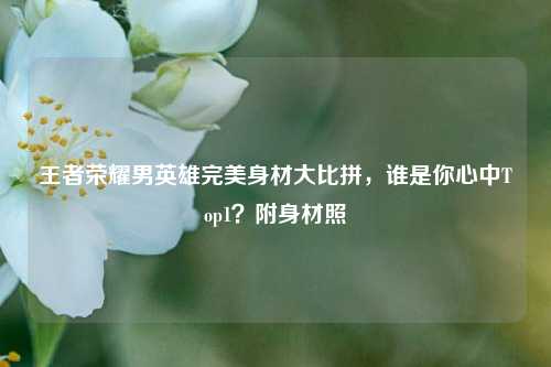 王者荣耀男英雄完美身材大比拼，谁是你心中Top1？附身材照