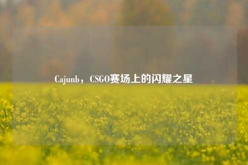 Cajunb，CSGO赛场上的闪耀之星