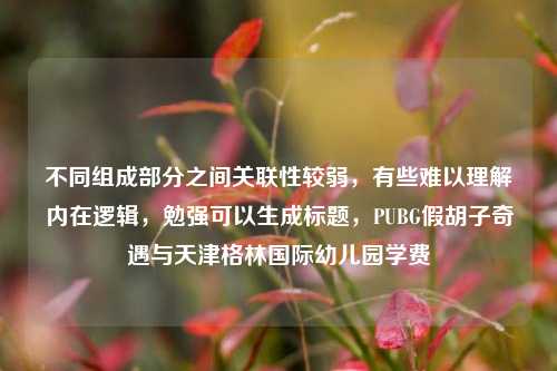 不同组成部分之间关联性较弱，有些难以理解内在逻辑，勉强可以生成标题，PUBG假胡子奇遇与天津格林国际幼儿园学费