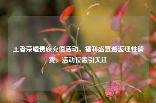 王者荣耀贵族充值活动，福利盛宴邂逅理性消费，活动位置引关注