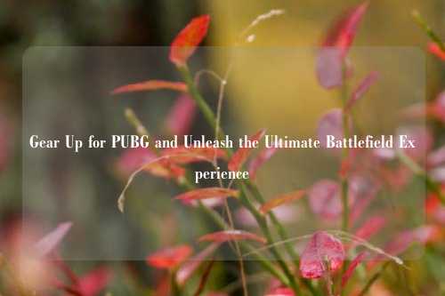 Gear Up for PUBG and Unleash the Ultimate Battlefield Experience