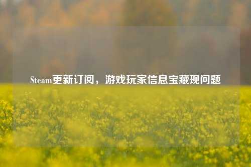 Steam更新订阅，游戏玩家信息宝藏现问题