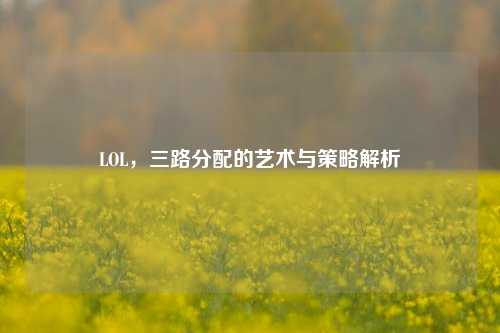 LOL,三路分配的艺术与策略解析