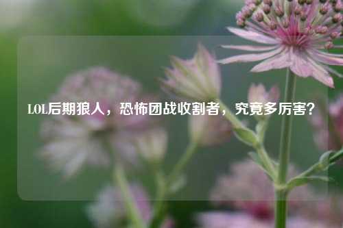 LOL后期狼人，恐怖团战收割者，究竟多厉害？
