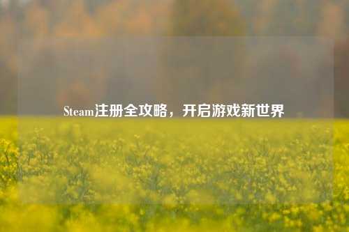 Steam注册全攻略,开启游戏新世界