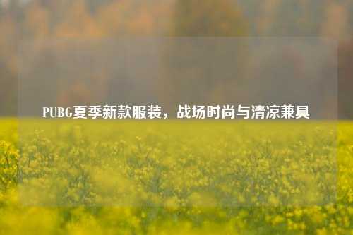 PUBG夏季新款服装，战场时尚与清凉兼具