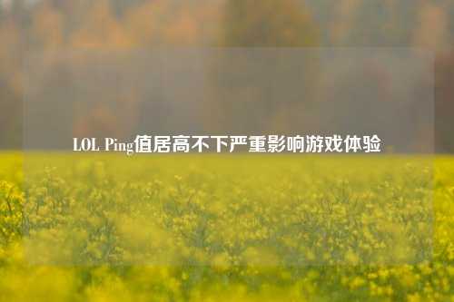 LOL Ping值居高不下严重影响游戏体验