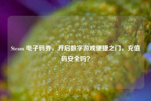 Steam 电子码券，开启数字游戏便捷之门，充值码安全吗？