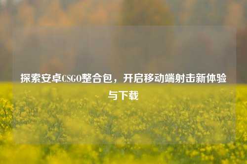 探索安卓CSGO整合包,开启移动端射击新体验与下载