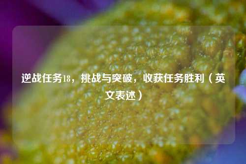 逆战任务18，挑战与突破，收获任务胜利（英文表述）