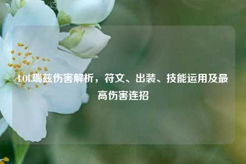 LOL瑞兹伤害解析，符文、出装、技能运用及最高伤害连招
