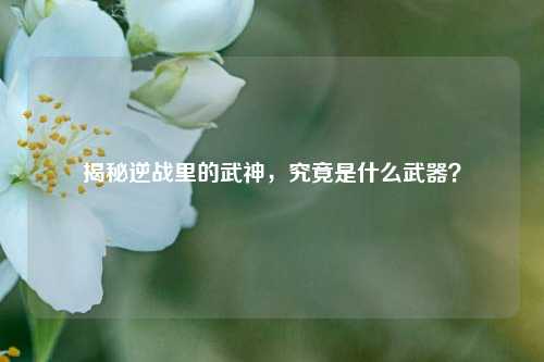 揭秘逆战里的武神，究竟是什么武器？