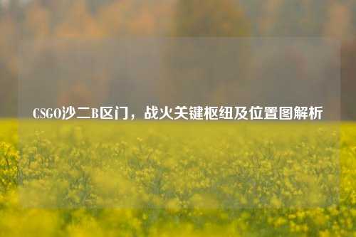 CSGO沙二B区门,战火关键枢纽及位置图解析