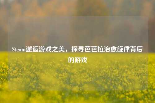 Steam邂逅游戏之美，探寻芭芭拉治愈旋律背后的游戏