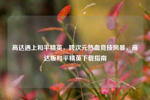 高达遇上和平精英,跨次元热血竞技风暴,高达版和平精英下载指南