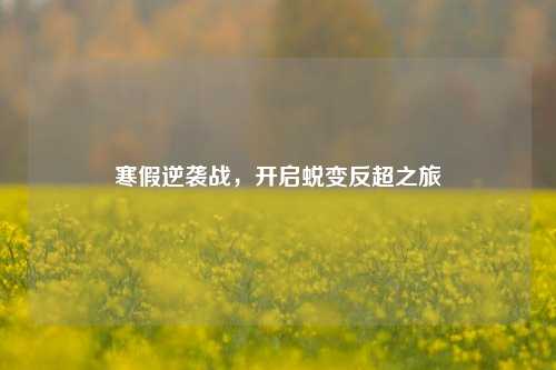 寒假逆袭战，开启蜕变反超之旅