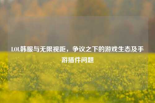 LOL韩服与无限视距，争议之下的游戏生态及手游插件问题