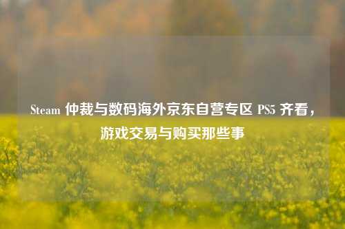 Steam 仲裁与数码海外京东自营专区 PS5 齐看，游戏交易与购买那些事