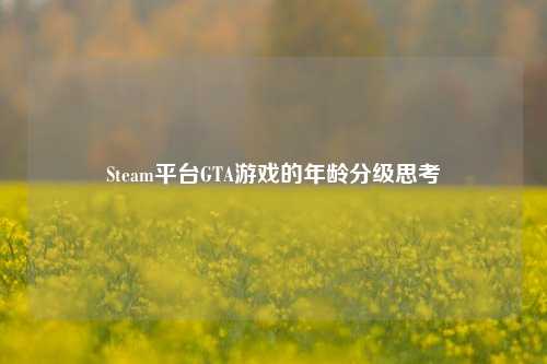 Steam平台GTA游戏的年龄分级思考