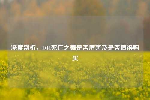深度剖析,LOL死亡之舞是否厉害及是否值得购买