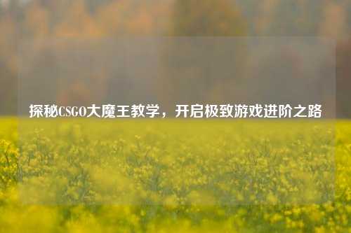 探秘CSGO大魔王教学,开启极致游戏进阶之路