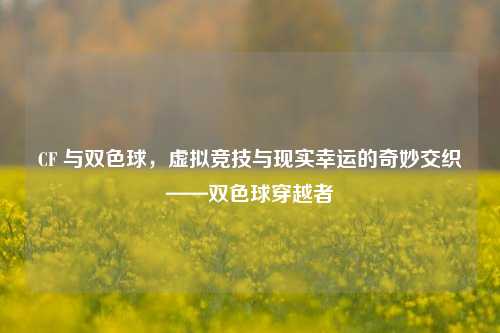 CF 与双色球,虚拟竞技与现实幸运的奇妙交织——双色球穿越者