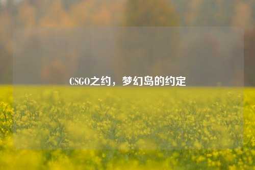 CSGO之约，梦幻岛的约定