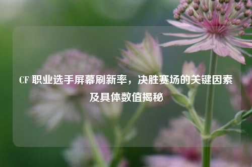CF 职业选手屏幕刷新率,决胜赛场的关键因素及具体数值揭秘