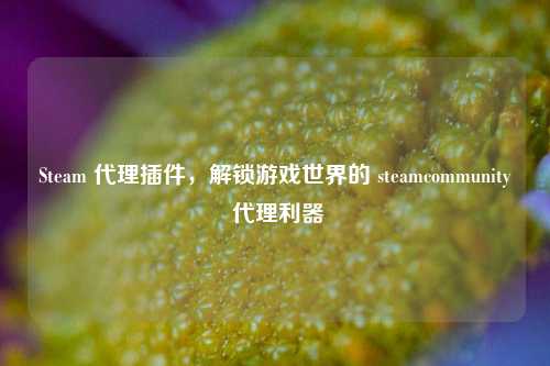 Steam 代理插件,解锁游戏世界的 steamcommunity 代理利器