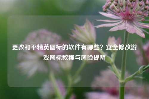 更改和平精英图标的软件有哪些?安全修改游戏图标教程与风险提醒
