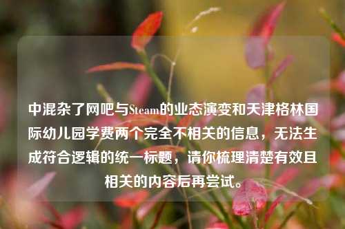 中混杂了网吧与Steam的业态演变和天津格林国际幼儿园学费两个完全不相关的信息，无法生成符合逻辑的统一标题，请你梳理清楚有效且相关的内容后再尝试。
