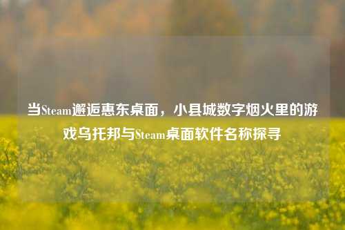 当Steam邂逅惠东桌面，小县城数字烟火里的游戏乌托邦与Steam桌面软件名称探寻