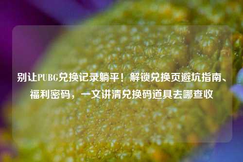 别让PUBG兑换记录躺平!解锁兑换页避坑指南、福利密码,一文讲清兑换码道具去哪查收