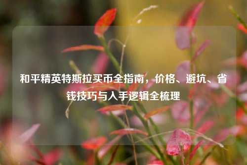 和平精英特斯拉买币全指南，价格、避坑、省钱技巧与入手逻辑全梳理