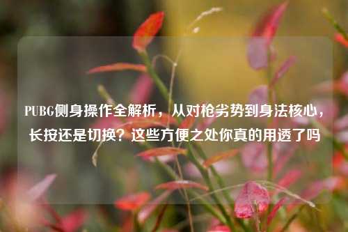 PUBG侧身操作全解析,从对枪劣势到身法核心,长按还是切换?这些方便之处你真的用透了吗