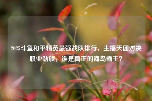 2025斗鱼和平精英最强战队排行，主播天团对决职业劲旅，谁是真正的海岛霸主？