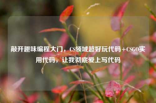 敲开趣味编程大门,CS领域超好玩代码+CSGO实用代码,让我彻底爱上写代码