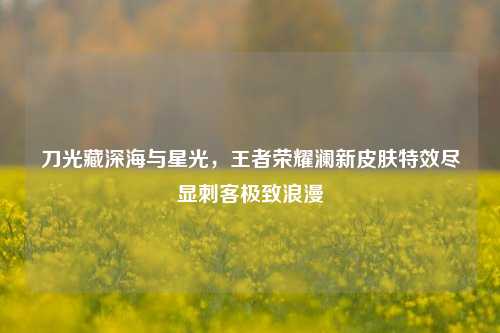 刀光藏深海与星光，王者荣耀澜新皮肤特效尽显刺客极致浪漫