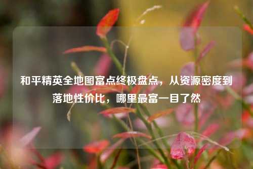 和平精英全地图富点终极盘点，从资源密度到落地性价比，哪里最富一目了然