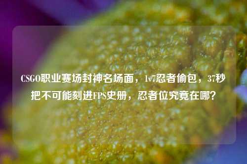 CSGO职业赛场封神名场面，1v7忍者偷包，37秒把不可能刻进FPS史册，忍者位究竟在哪？
