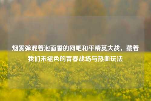 烟雾弹混着泡面香的网吧和平精英大战，藏着我们未褪色的青春战场与热血玩法