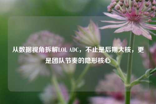 从数据视角拆解LOL ADC,不止是后期大核,更是团队节奏的隐形核心