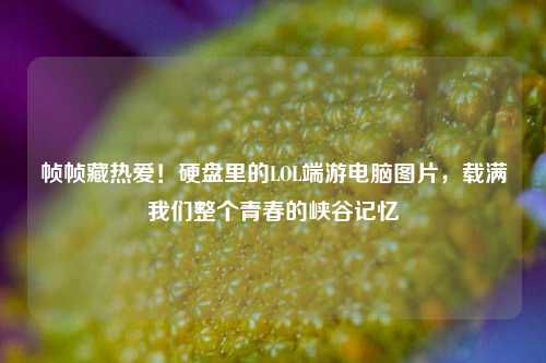 帧帧藏热爱！硬盘里的LOL端游电脑图片，载满我们整个青春的峡谷记忆