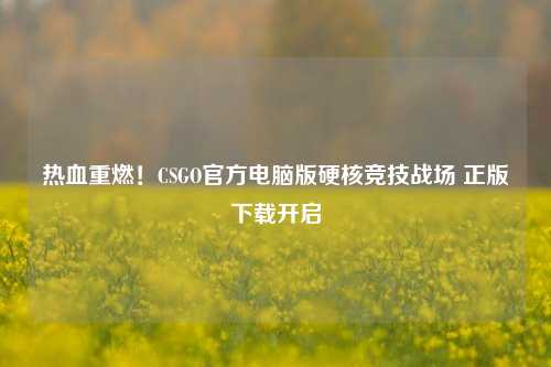 热血重燃!CSGO官方电脑版硬核竞技战场 正版下载开启