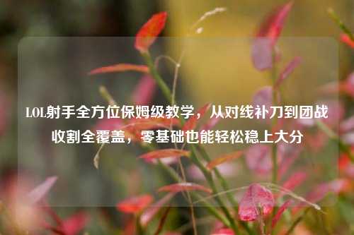 LOL射手全方位保姆级教学，从对线补刀到团战收割全覆盖，零基础也能轻松稳上大分
