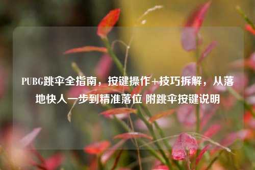 PUBG跳伞全指南,按键操作+技巧拆解,从落地快人一步到精准落位 附跳伞按键说明