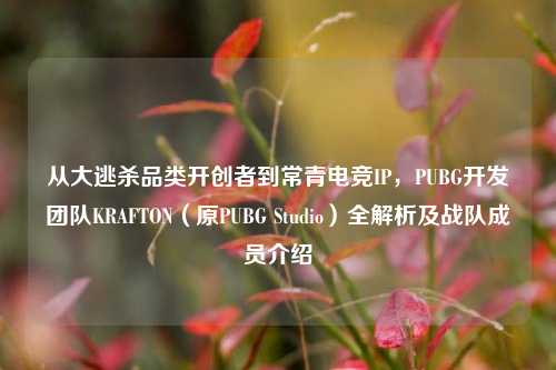 从大逃杀品类开创者到常青电竞IP,PUBG开发团队KRAFTON(原PUBG Studio)全解析及战队成员介绍