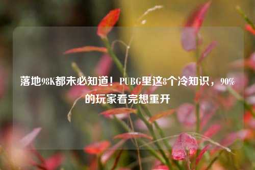 落地98K都未必知道!PUBG里这8个冷知识,90%的玩家看完想重开