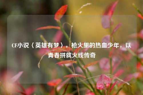 CF小说〈英雄有梦〉,枪火里的热血少年,以青春拼就火线传奇